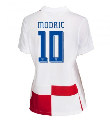 Croacia Luka Modric #10 Primera Equipación Mujer Eurocopa 2024 Manga Corta